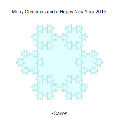 Winter card 2014 - 2015: snowflake recursion!